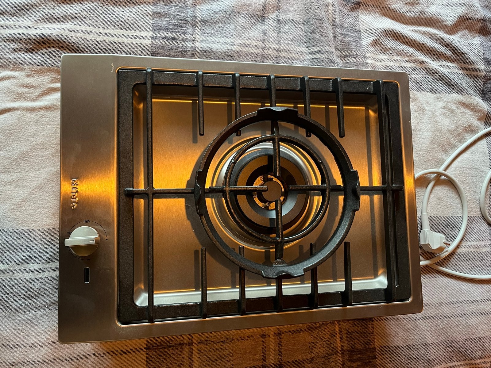 Miele CS 1021 G/NL Gas Kookplaat - 1 pits, Witgoed en Apparatuur, Kookplaten, Ophalen, Gebruikt, 3 kookzones of minder, Inbouw