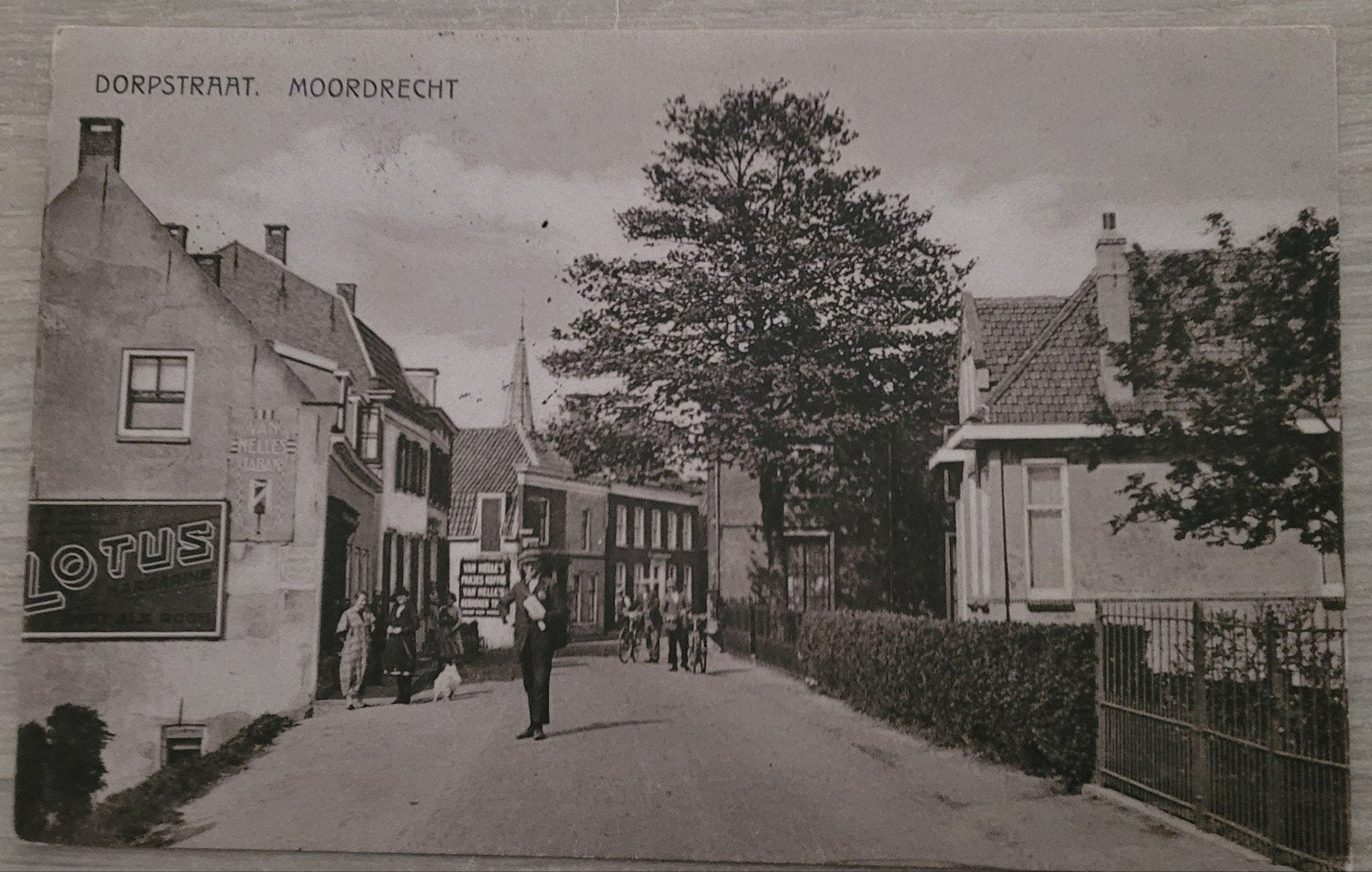 Ansichtkaart Moordrecht - reclameborden, Ophalen of Verzenden, Gebruikt, Reclamebord