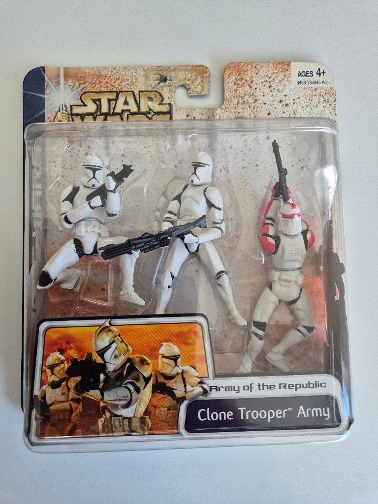 Star Wars CW 2003 Deluxe Clone Trooper Army with Catain, Ophalen of Verzenden, Nieuw, Actiefiguurtje