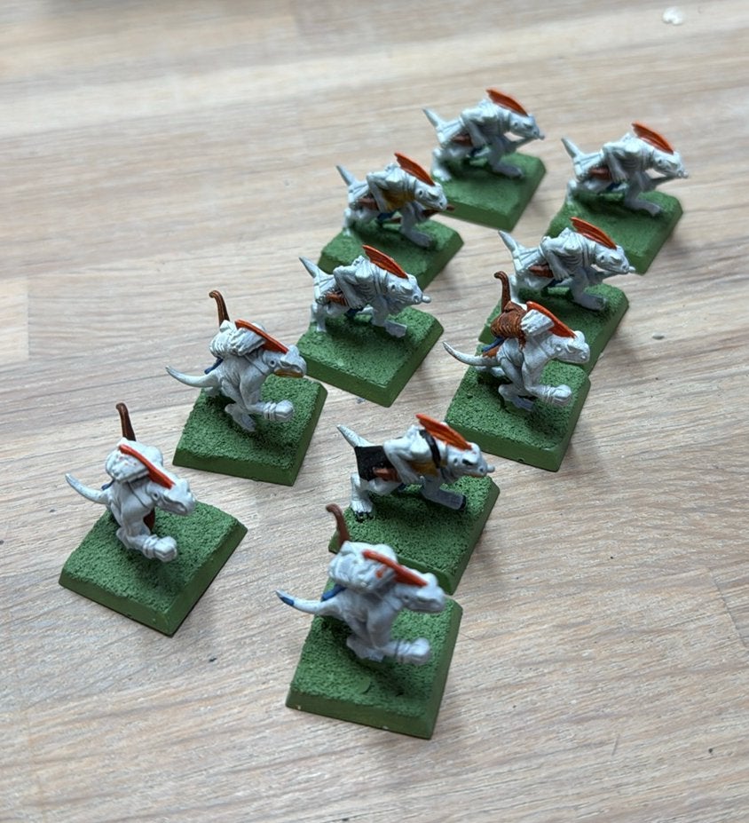 Warhammer Lizardmen 10x skinks #2, Ophalen of Verzenden, Zo goed als nieuw, Warhammer