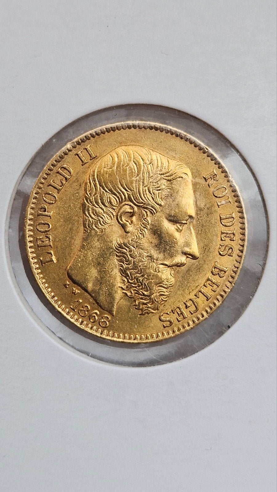 Gouden 20 francs 1868, Ophalen of Verzenden, Goud