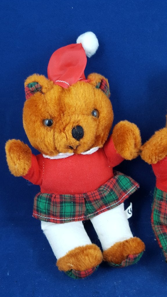 2 vintage beertjes knuffels voor kerst, man en vrouw. W3, Tweedehands verkoop, Tweedehands verkoop, Gebruikt, Ophalen of Verzenden