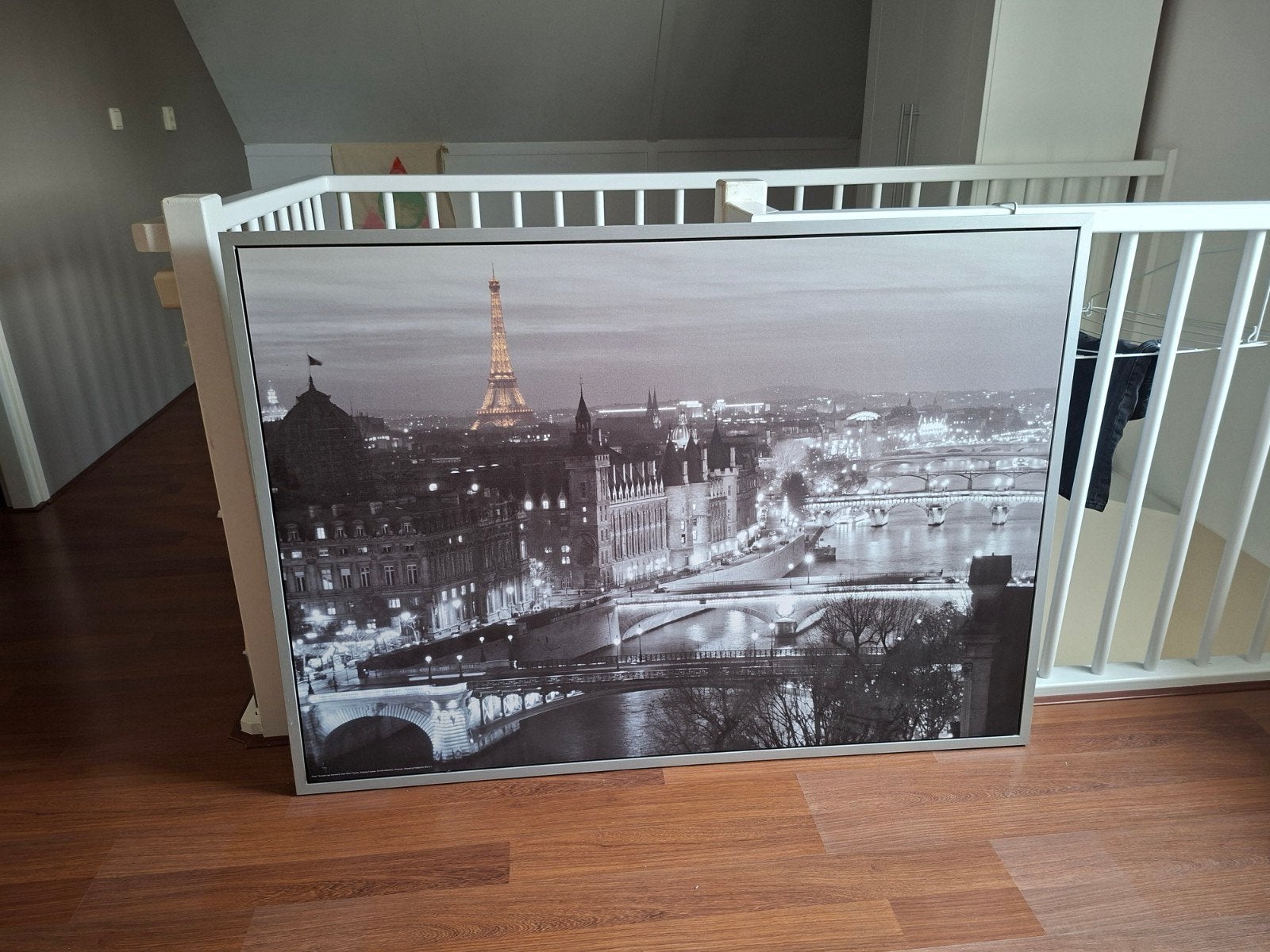 schilderij  eifeltoren en stad, Ophalen, 125 cm of meer, Schilderij