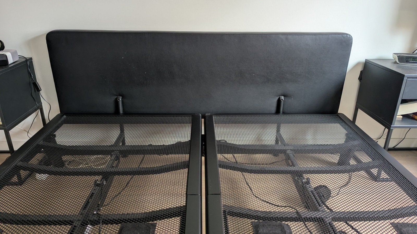 Auping hoofdbord 180cm breed zwart leer voor Auping Original, Huis en Inrichting, Ophalen, Overige materialen, Gebruikt, Zwart