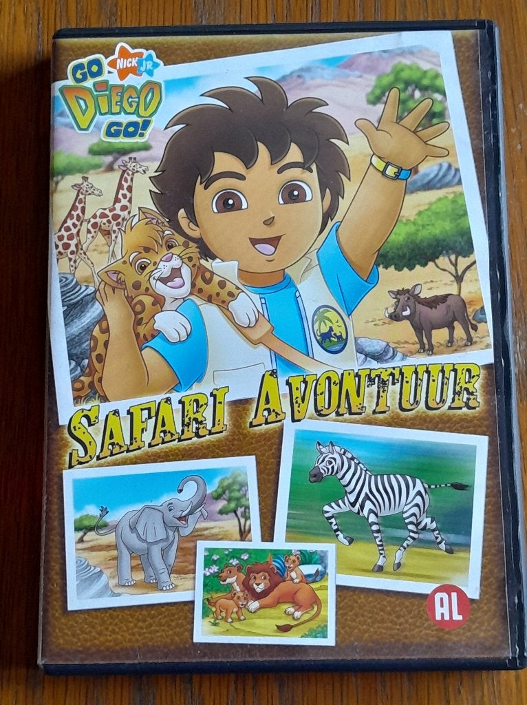 Go Diego go safari avontuur dvd, Alle leeftijden, Ophalen of Verzenden, Gebruikt, Amerikaans