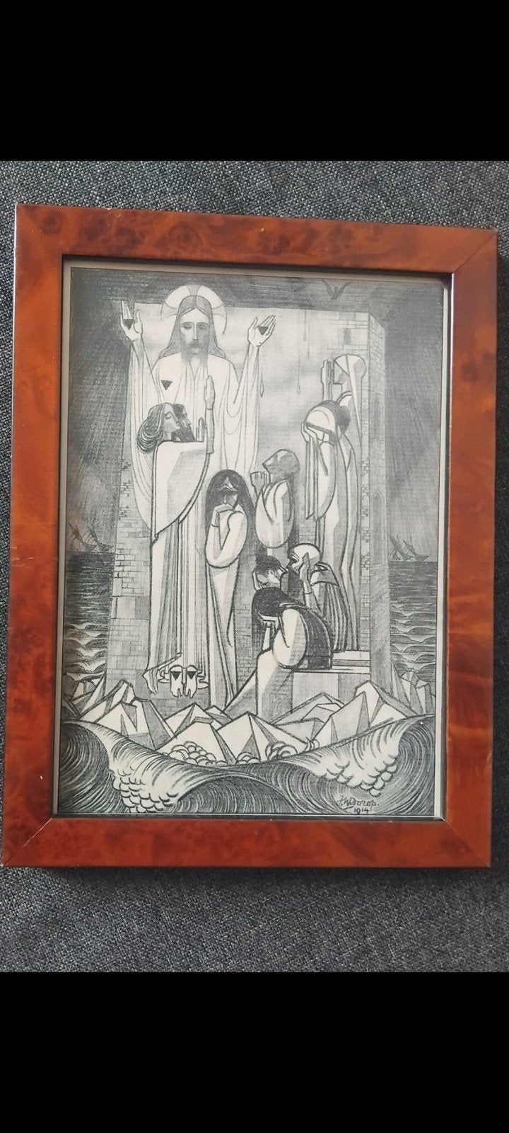 Jan toorop ingelijste prent, Antiek en Kunst, Kunst | Tekeningen en Foto's, Ophalen of Verzenden
