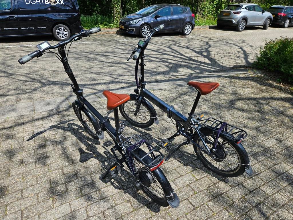 2x Popal E-Folt 2.0 Klap-E-bike | Grijs & Zwart, Fietsen en Brommers, Fietsen | Vouwfietsen, 20 inch of meer, Velgrem, Versnellingen