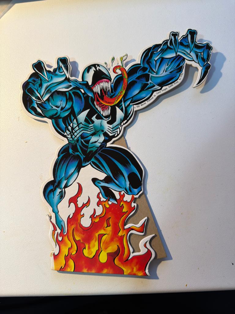 Venom Marvel Comics Kartonnen Display Standbeeld, Verzamelen, Poppetjes en Figuurtjes, Zo goed als nieuw, Ophalen of Verzenden