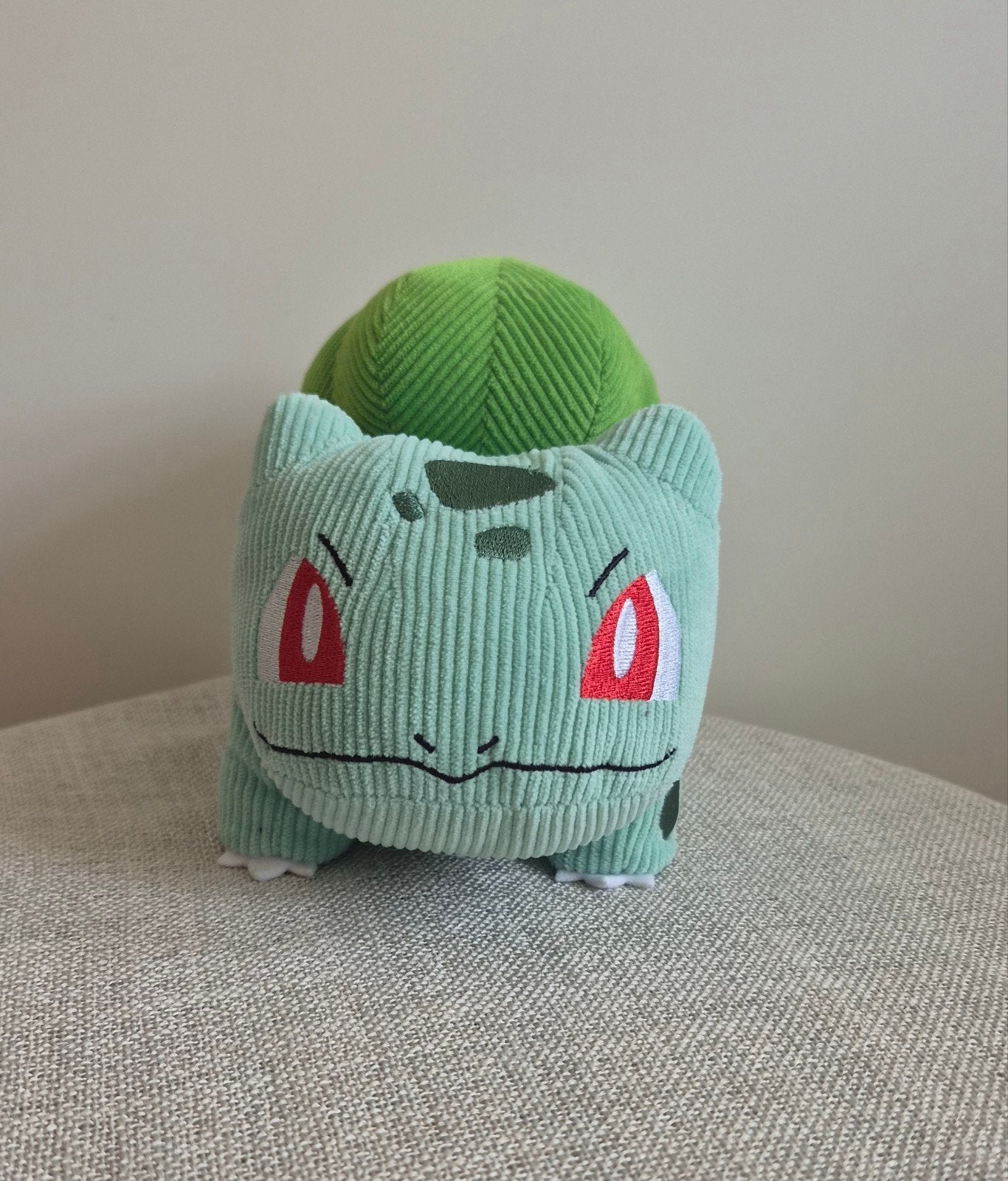 Unieke Pokémon Bulbasaur Knuffel – Luxe Corduroy Editie (20, Groen, Overige merken, Overige typen, Ophalen of Verzenden