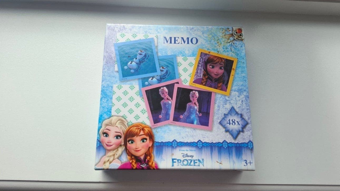 Disney Frozen Memo spel - 48 kaarten, Een of twee spelers, Ophalen of Verzenden, Gebruikt, Disney