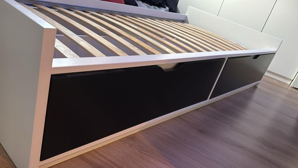 Ikea bed 1p met lades, Ophalen, 90 cm, Eenpersoons, Zo goed als nieuw