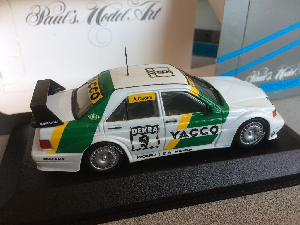 Mercedes W201 e2 / 190E 2.5 16v `91 A. Cudini 1/43, Ophalen of Verzenden, Zo goed als nieuw, Auto, MiniChamps