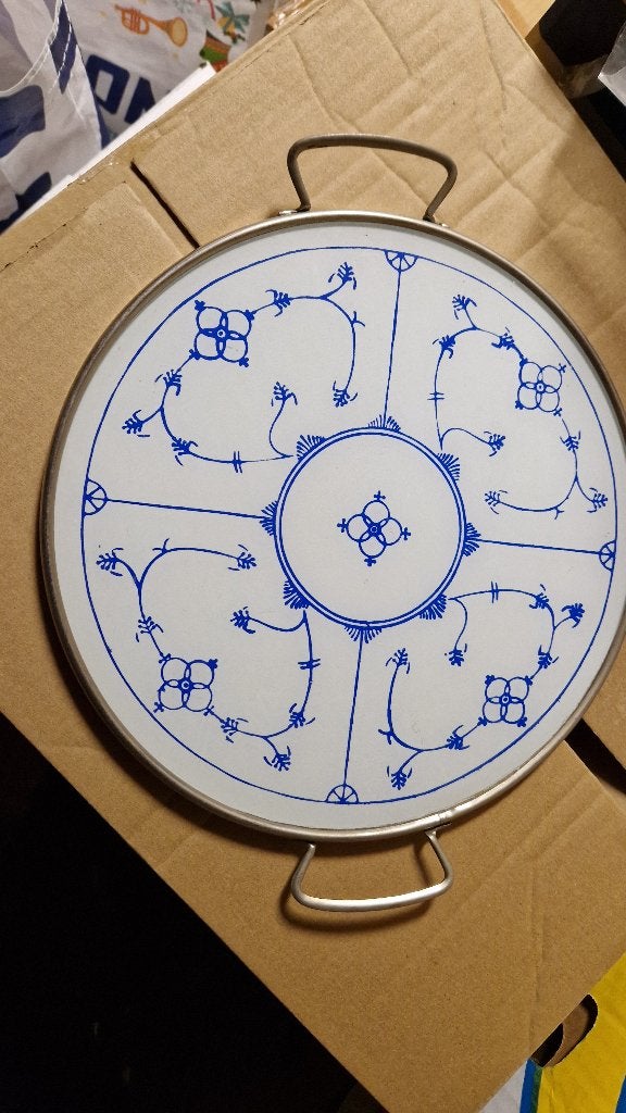antieke porceleinen dienblad, Antiek en Kunst, Antiek | Porselein, Ophalen of Verzenden