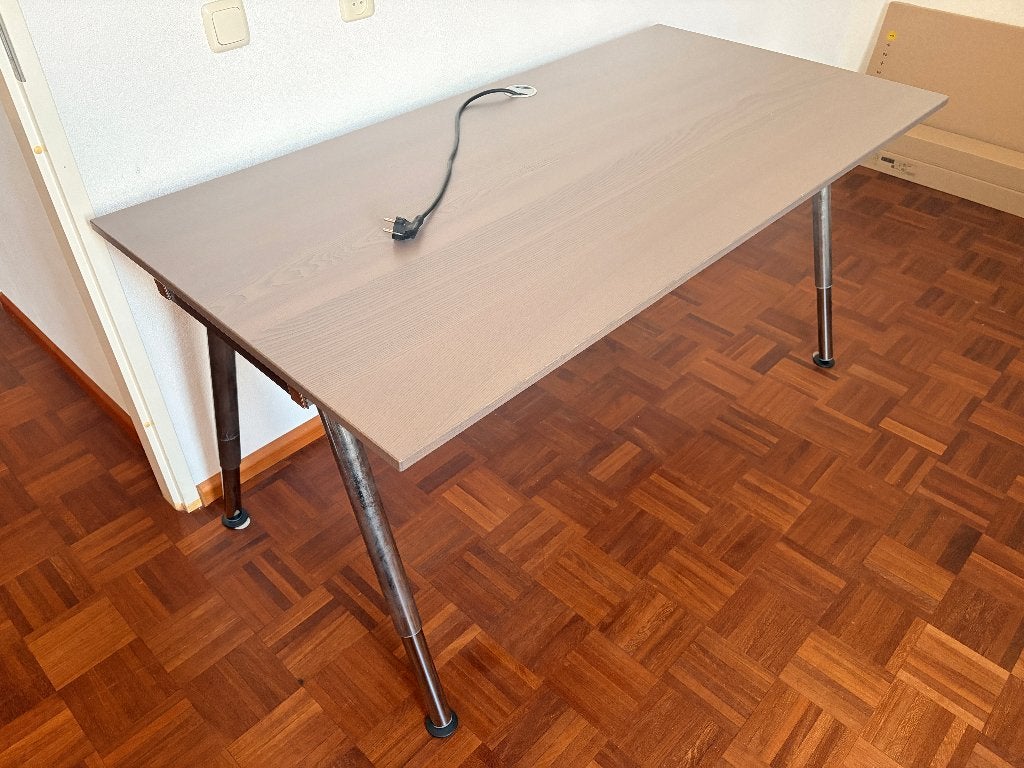 Bruine Bureau tafel 80x160, Huis en Inrichting, Ophalen, 160 cm, Gebruikt, Scandinavisch