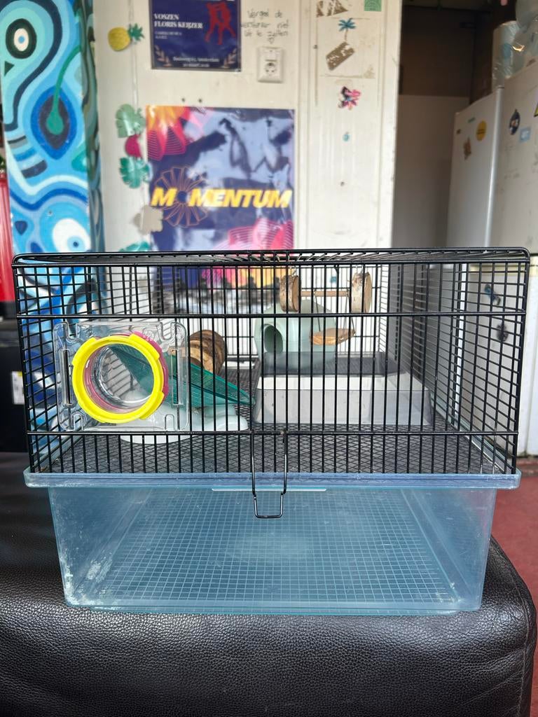 Hamsterkooi, Dieren en Toebehoren, Knaagdieren en Konijnen | Hokken en Kooien, Kooi, Minder dan 75 cm, Zo goed als nieuw, Ophalen