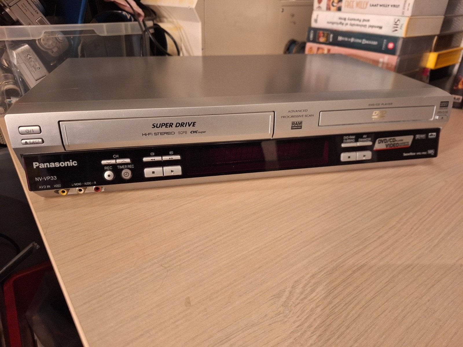 Panasonic NV-VP33 DVD/CD speler en VHS-recorder Combi, Ophalen of Verzenden, Gebruikt