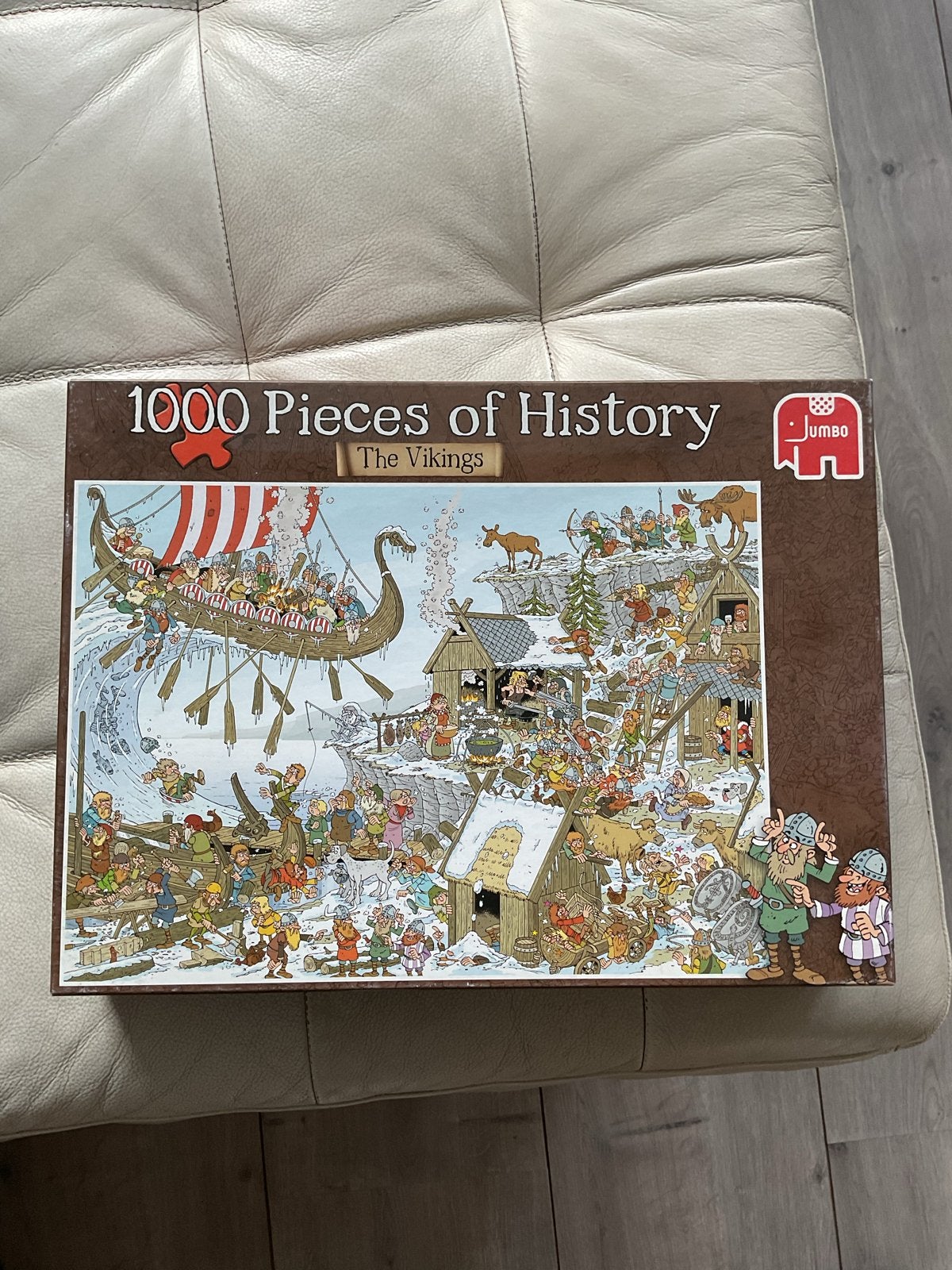 Jumbo Legpuzzel 1000 Stukjes - The Vikings, Ophalen, 500 t/m 1500 stukjes, Zo goed als nieuw, Legpuzzel