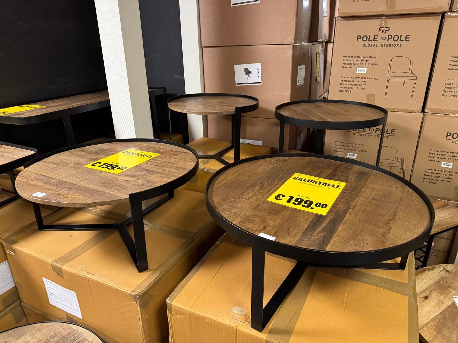 Mango salontafels vanaf 99 euro, Huis en Inrichting, Stoelen, Ophalen, Nieuw, Overige kleuren, Vijf, Zes of meer stoelen