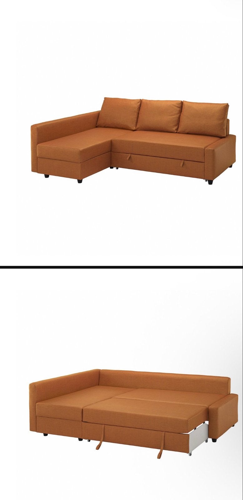 IKEA Hoekbank met slaapfunctie en opbergruimte, Hoekbank, Driepersoons, Ophalen of Verzenden, Zo goed als nieuw