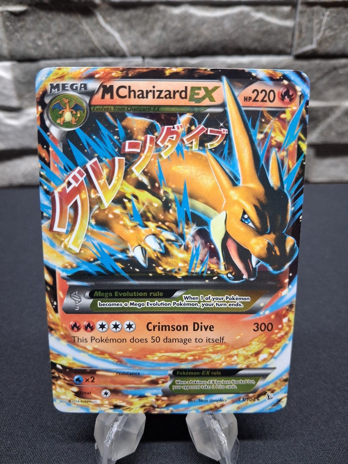 Pokémon M Charizard EX 13/108 XY Evolutions Holo, Ophalen of Verzenden, Zo goed als nieuw, Losse kaart, Foil
