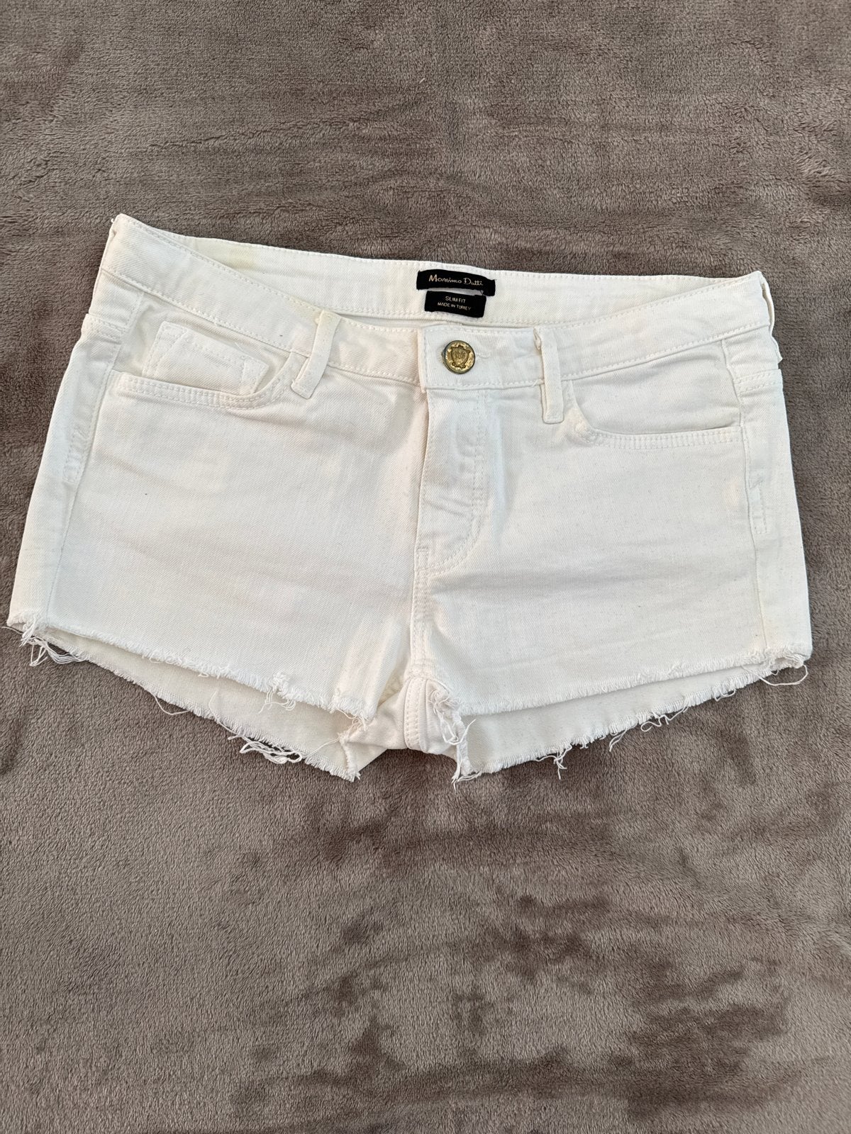 Massimo Dutti witte slim fit denim shorts, Kort, Wit, Ophalen of Verzenden, Zo goed als nieuw