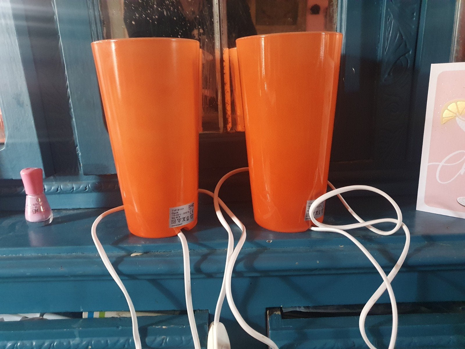 Oranje ikea lampjes 2x, Ophalen, Minder dan 30 watt, E14 (klein), Led-lamp