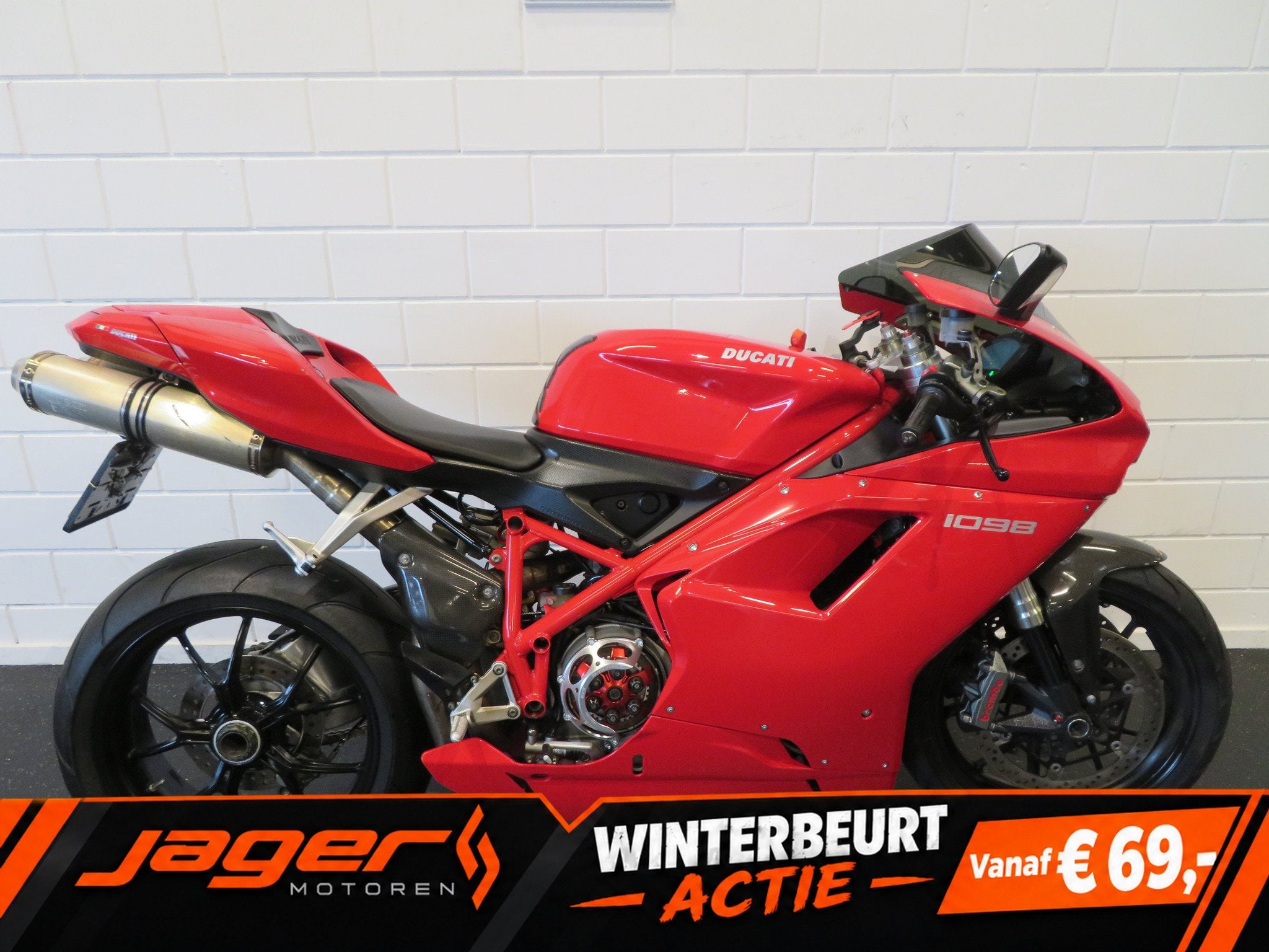 Ducati 1098 BIPOSTO SUPER GAAF! (bj 2009), Motoren, Super Sport, Gebruikt, Bedrijf