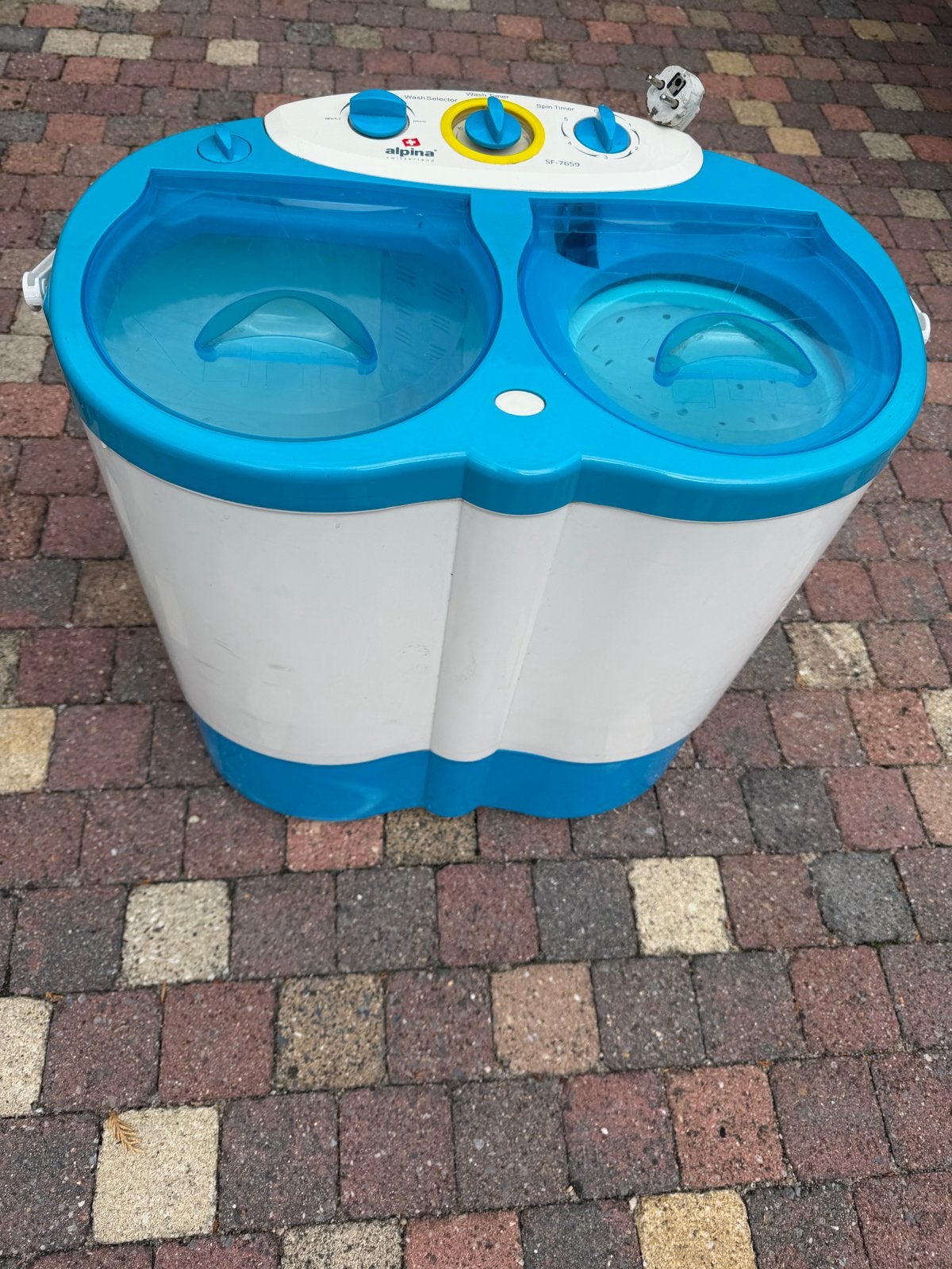 Alpina Twin Tub Wasmachine SF-7659 - Compact & Efficiënt, Witgoed en Apparatuur, Wasmachines, Ophalen, Minder dan 85 cm, Minder dan 4 kg