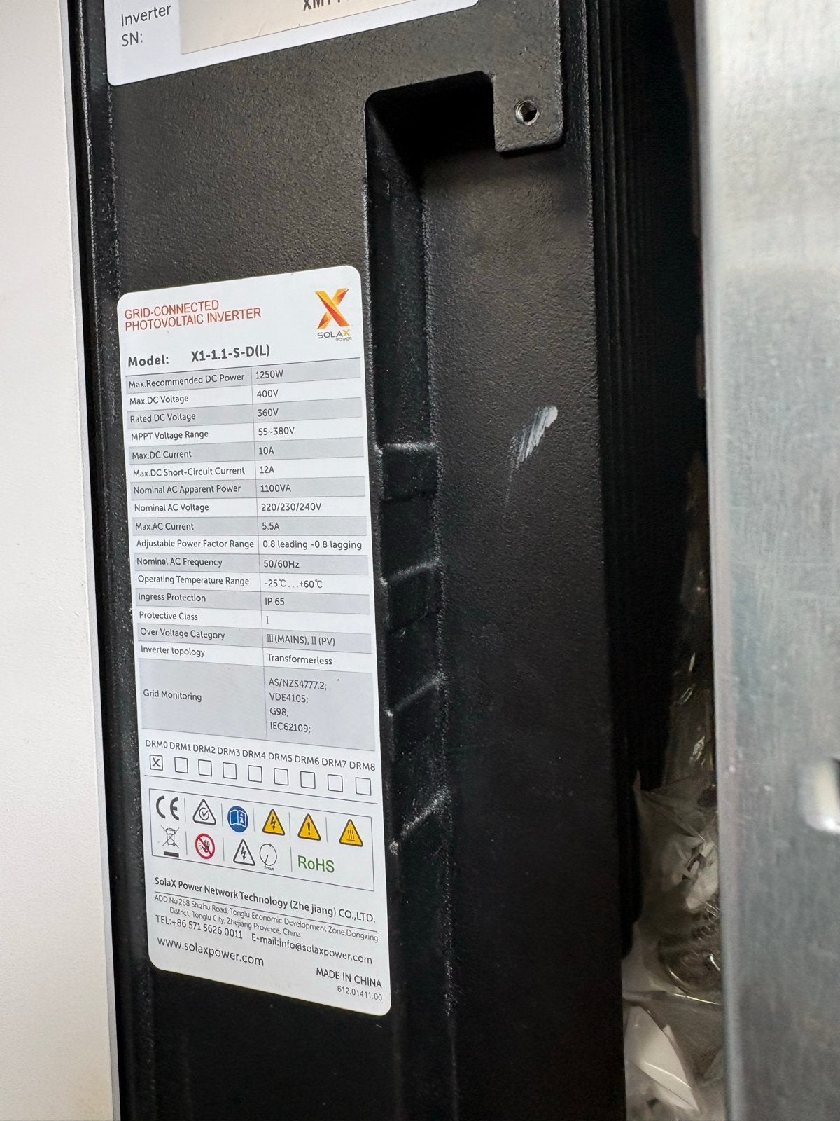 Solax X1-1.1-S-D(L) omvormer - Zo goed als nieuw, Ophalen of Verzenden, Zo goed als nieuw, Overige typen