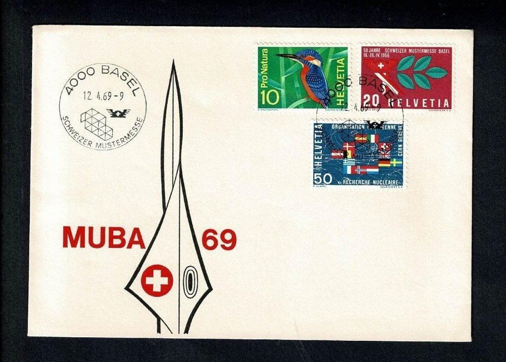 Zwitserland : MUBA 69 12.4.1969, Postzegels en Munten, Brieven en Enveloppen | Buitenland, Verzenden, Envelop