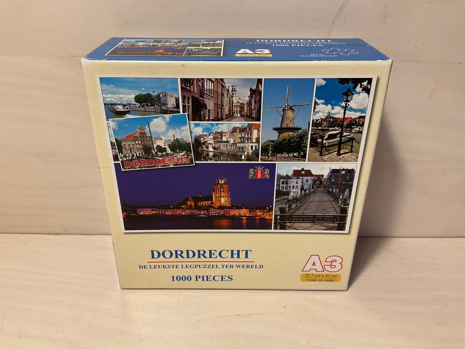 A3 Dordrecht 1000 stukjes de leukste legpuzzel ter wereld, Ophalen of Verzenden, 500 t/m 1500 stukjes, Zo goed als nieuw