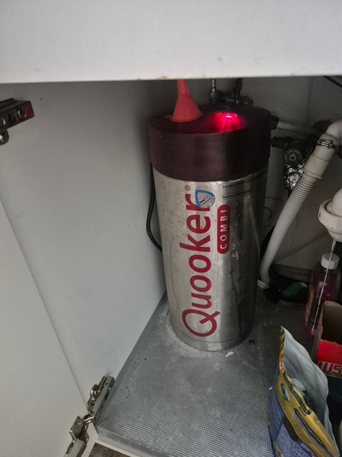 Quooker Combi boiler - Direct kokend water, Ophalen, Zilver, Metaal, Overige merken