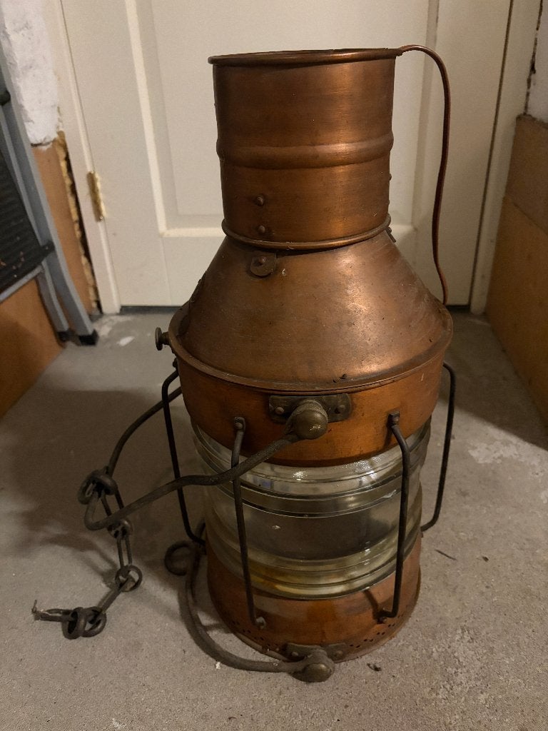 Antiek Eli Griffiths & Sons NUC signaal lantaarn lamp, Antiek en Kunst, Ophalen