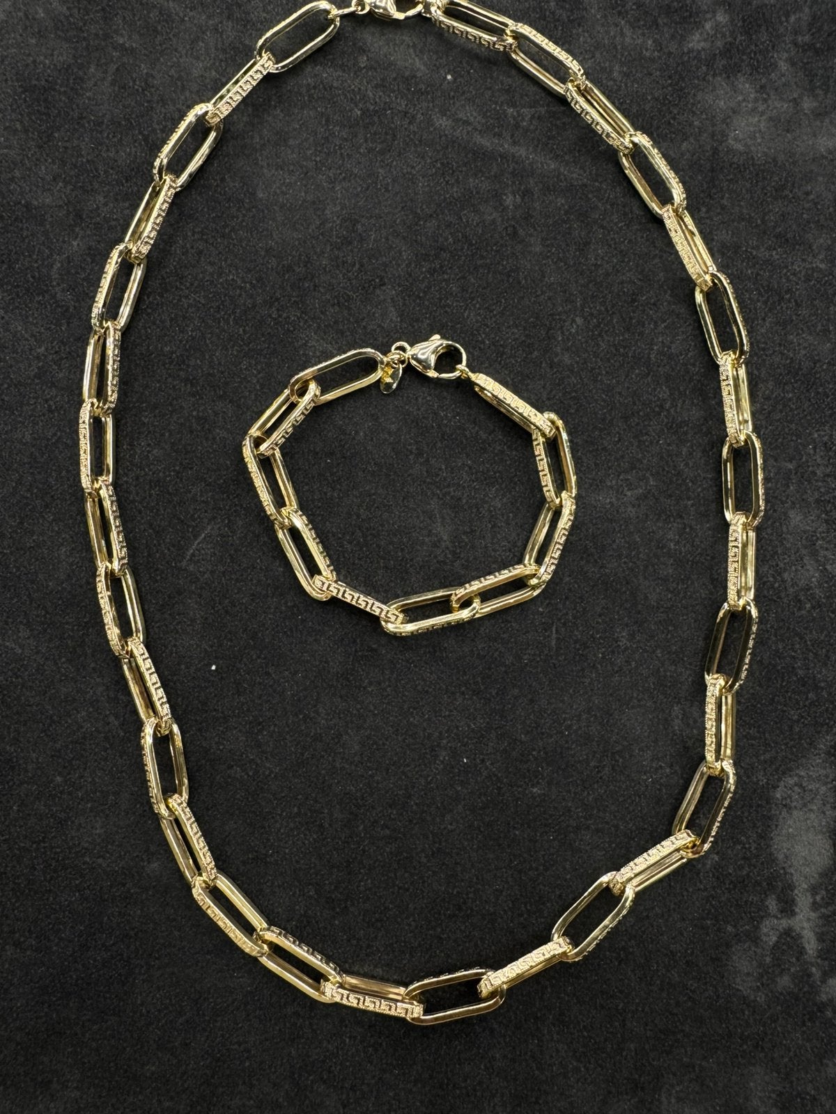Foto 3 van 14K Goud - Gouden Ketting + Armband - 14Karaat - Nieuw —