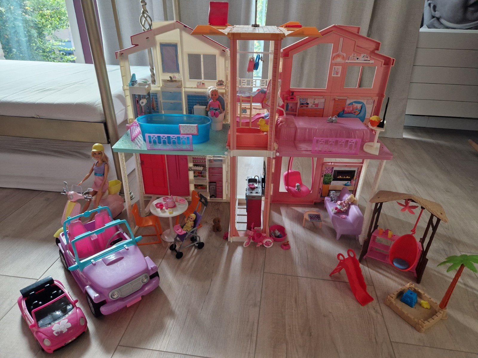 barbie malibu dreamhouse huis, Kinderen en Baby's, Ophalen, Gebruikt, Poppenhuis
