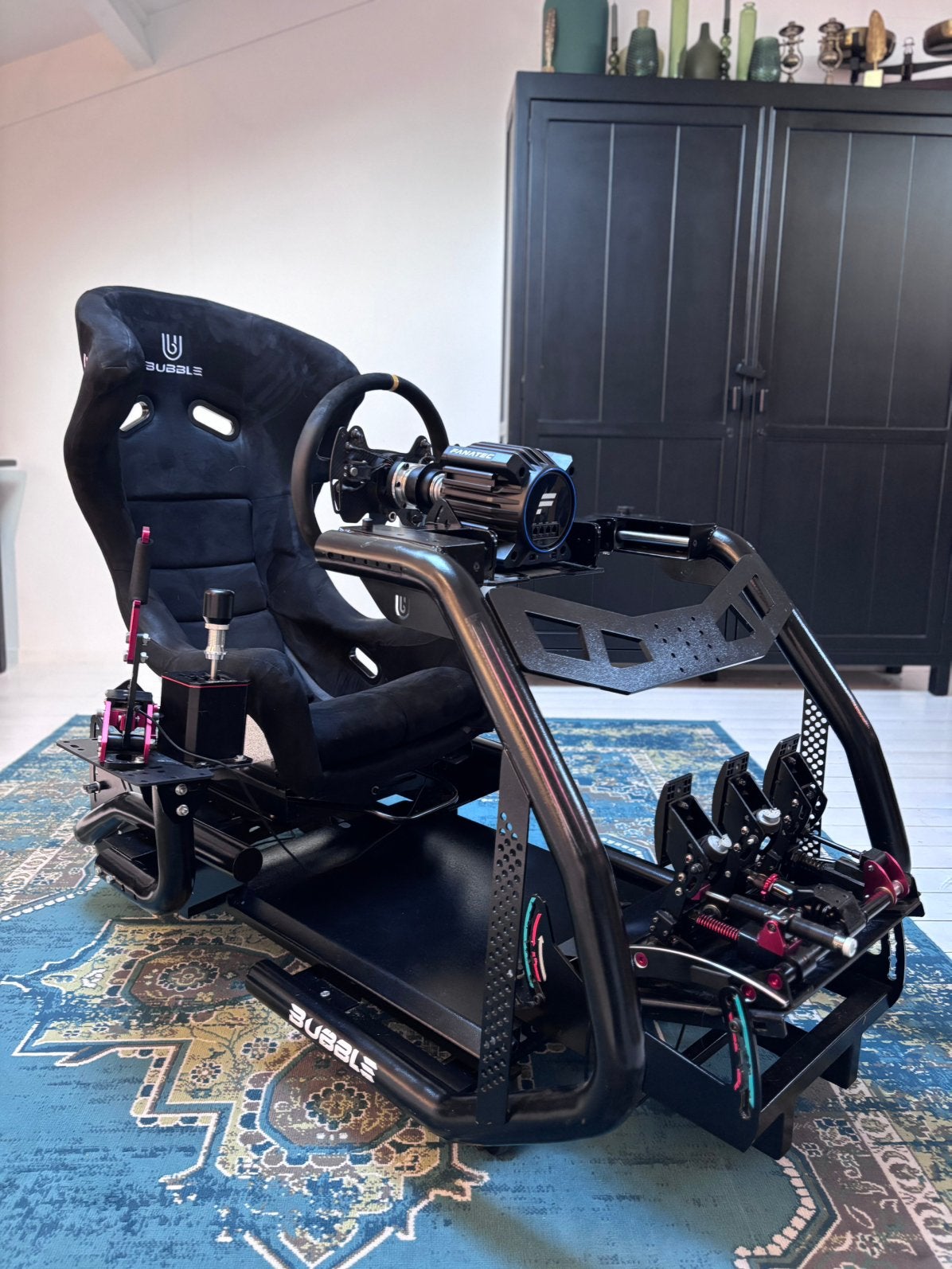 Sim rig Fanatec DD Pro + Porsche gt3 cup stuur + BUBBLE, Computers en Software, Joysticks, Ophalen, Gebruikt