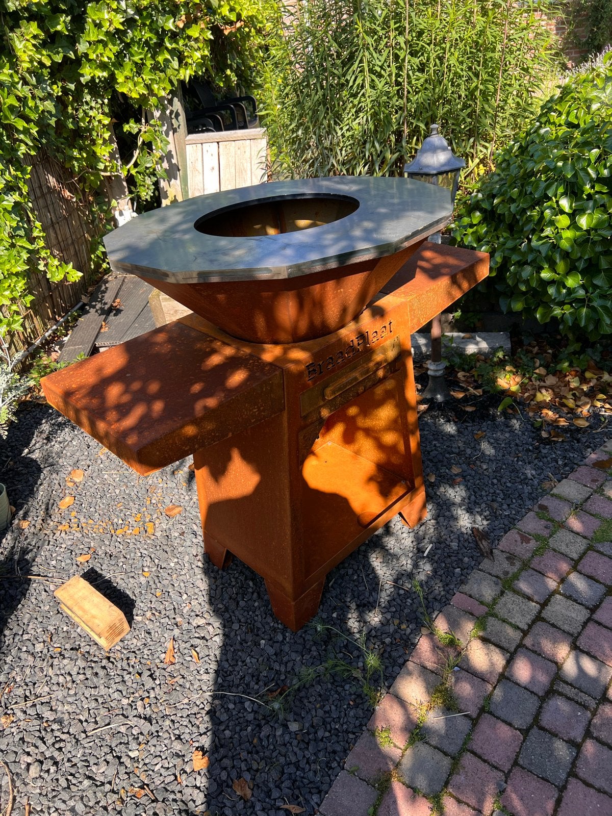 Handgemaakte Cortenstaal Plancha BBQ Buitenkeuken,12mm Plaat, Ophalen, Nieuw, Met accessoires