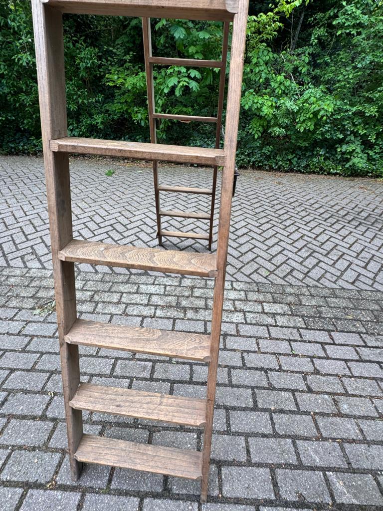 Antieke houten Hendrik van Waveren ladder 2.75m, Doe-het-zelf en Verbouw, Ladders en Trappen, Ophalen, Gebruikt, Ladder, 2 tot 4 meter