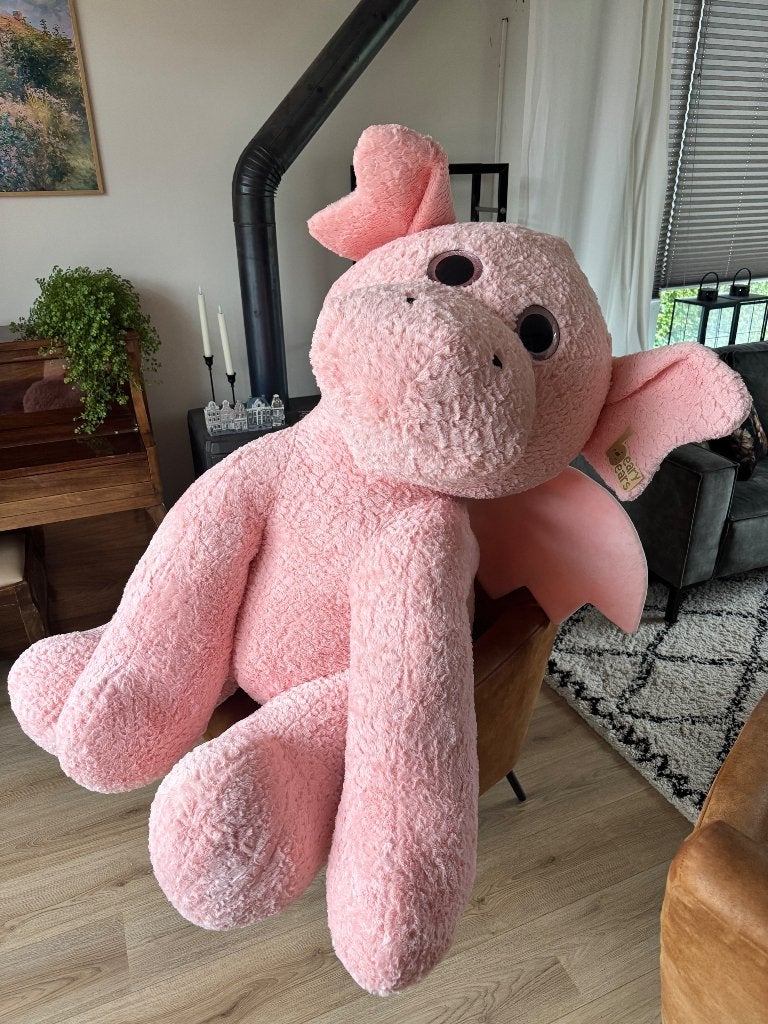 Groot, roze dino/draakje met vleugels, Kinderen en Baby's, Ophalen, Overige merken, Nieuw, Roze