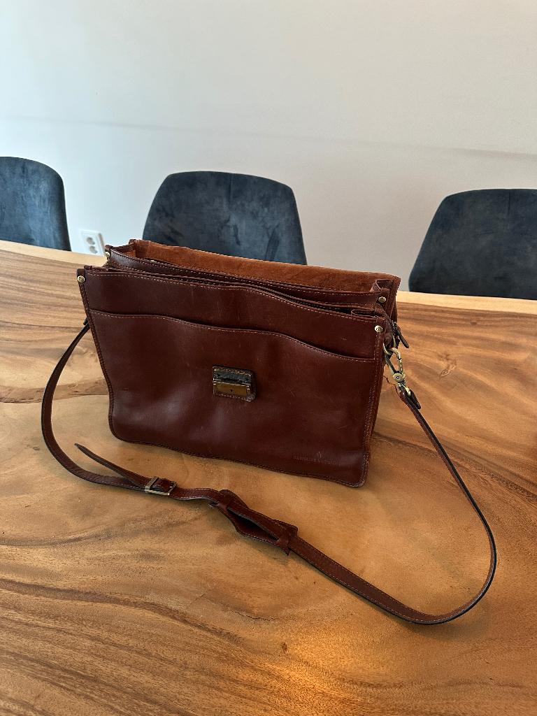 Castelijn en Beerens Aktetas Laptoptas Werktas, Overige merken, Gebruikt, Bruin, Ophalen of Verzenden