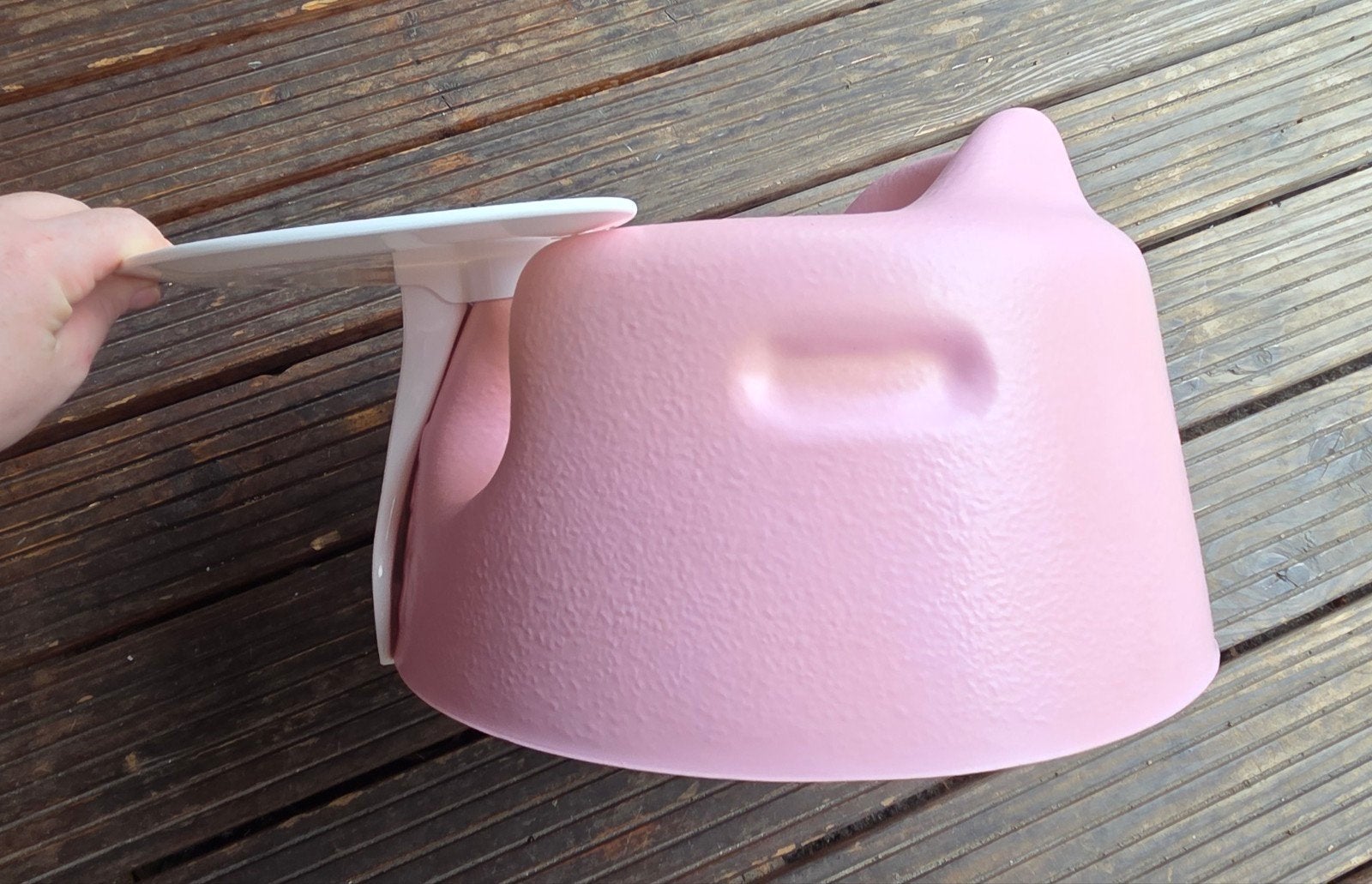 Roze Bumbo vloerstoeltje met eetblad en gordel, Kinderen en Baby's, Kinderstoelen, Ophalen of Verzenden, Gebruikt, Overige typen