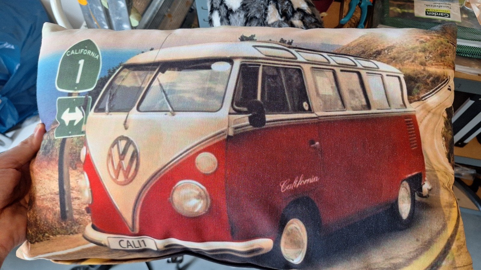 Twee kussens: Volkswagen T1 Bus & Kever - Decoratief, Ophalen of Verzenden, Gebruikt