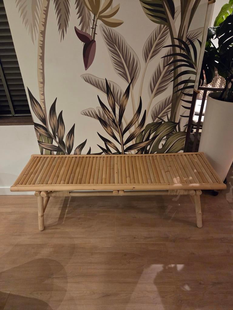 Bamboe bankje IKEA - Stijlvol en veelzijdig, Huis en Inrichting, Ophalen, Gebruikt, Minder dan 75 cm, Tweepersoons