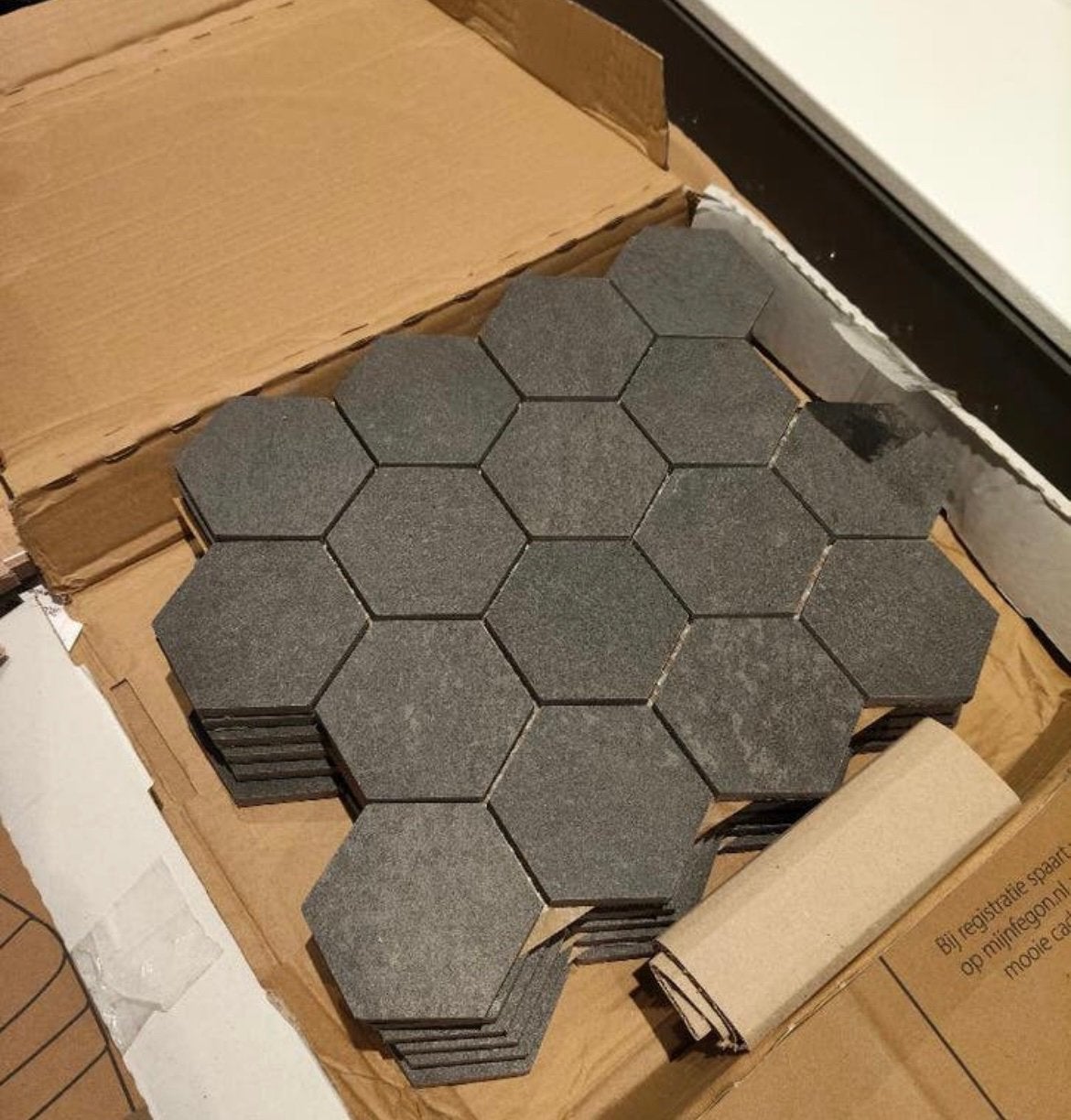Hexagon tegeltjes, Ophalen, Nieuw, Minder dan 20 cm, Minder dan 5 m²
