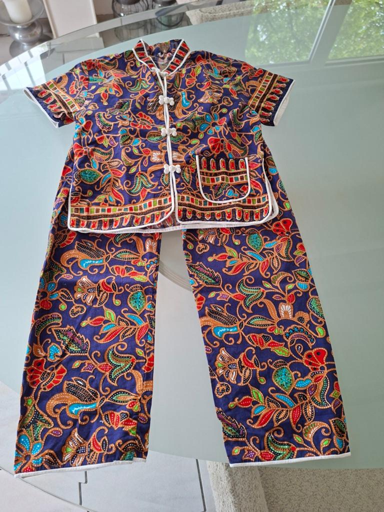 Traditionele Chinese Pyjama Set - Kleurrijk Batik Patroon, Ophalen of Verzenden, Zo goed als nieuw