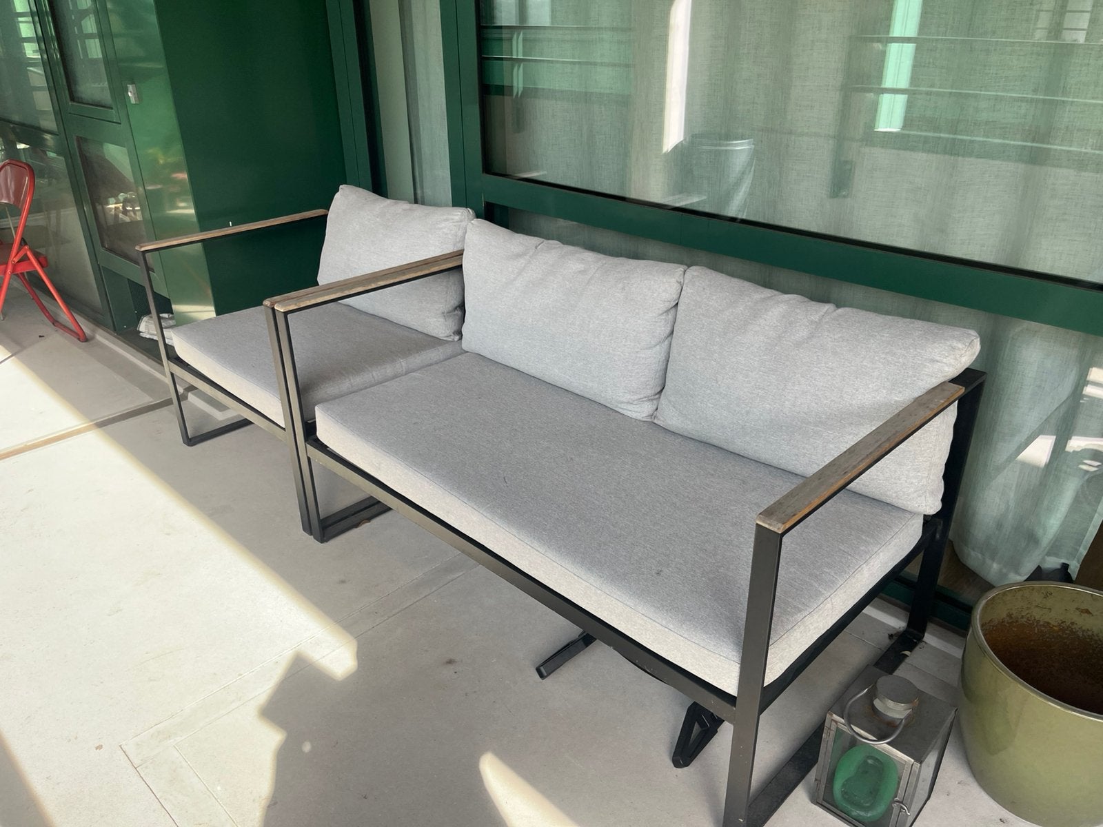 Terrace sofa + chair set, Ophalen, Gebruikt