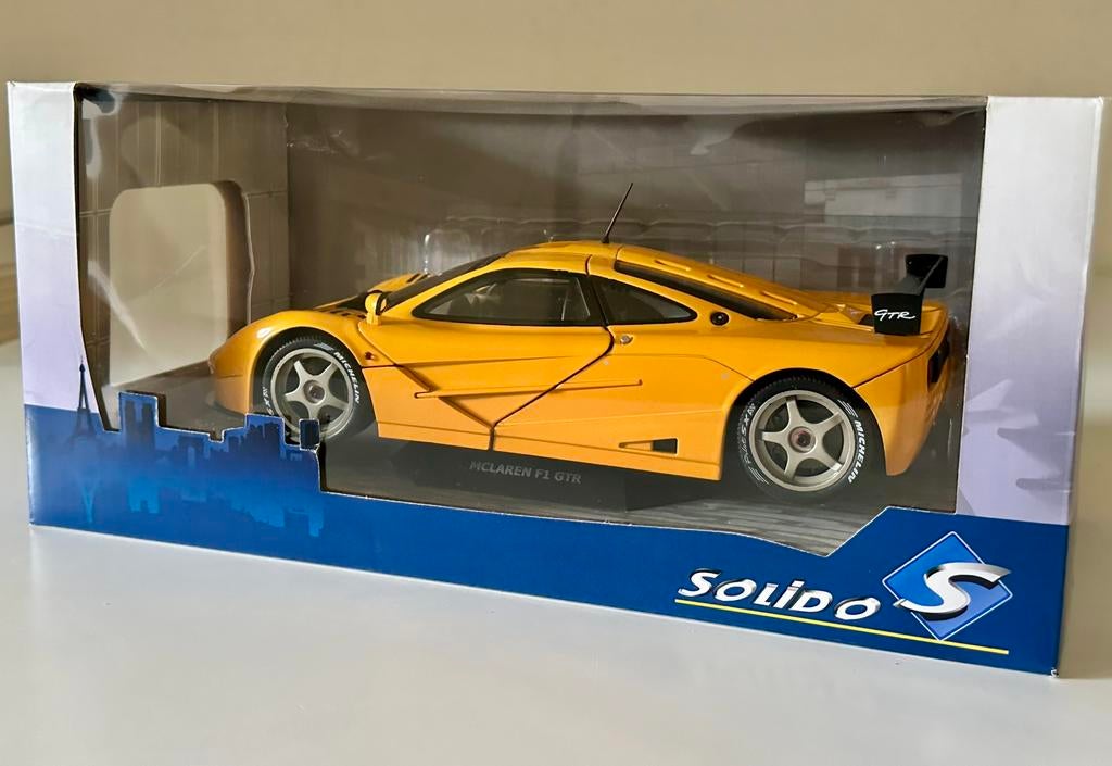 Solido McLaren F1 GT-R 1996 1:18 in Orange Papaya, Ophalen of Verzenden, Zo goed als nieuw, Solido