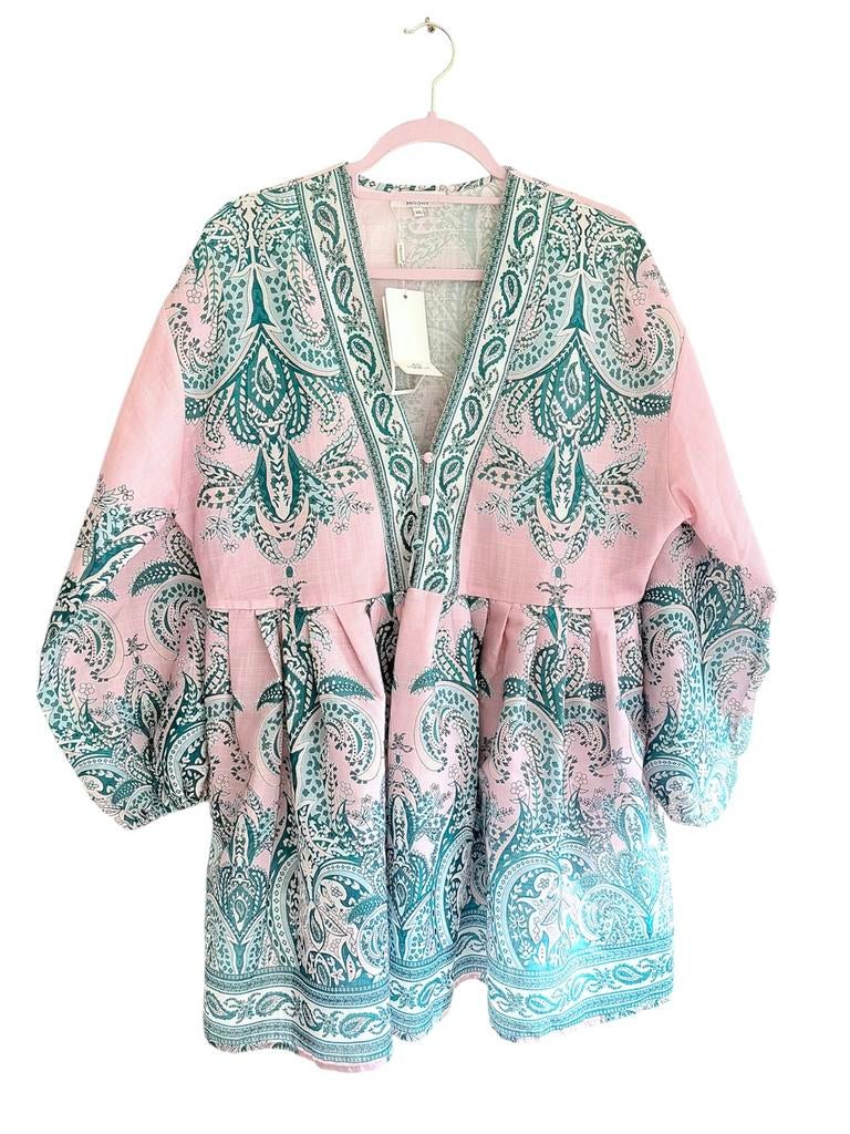 Meerkleurige jurk MOCHY maat M/L nieuw met label, Maat 38/40 (M), Overige kleuren, Nieuw, Ophalen of Verzenden