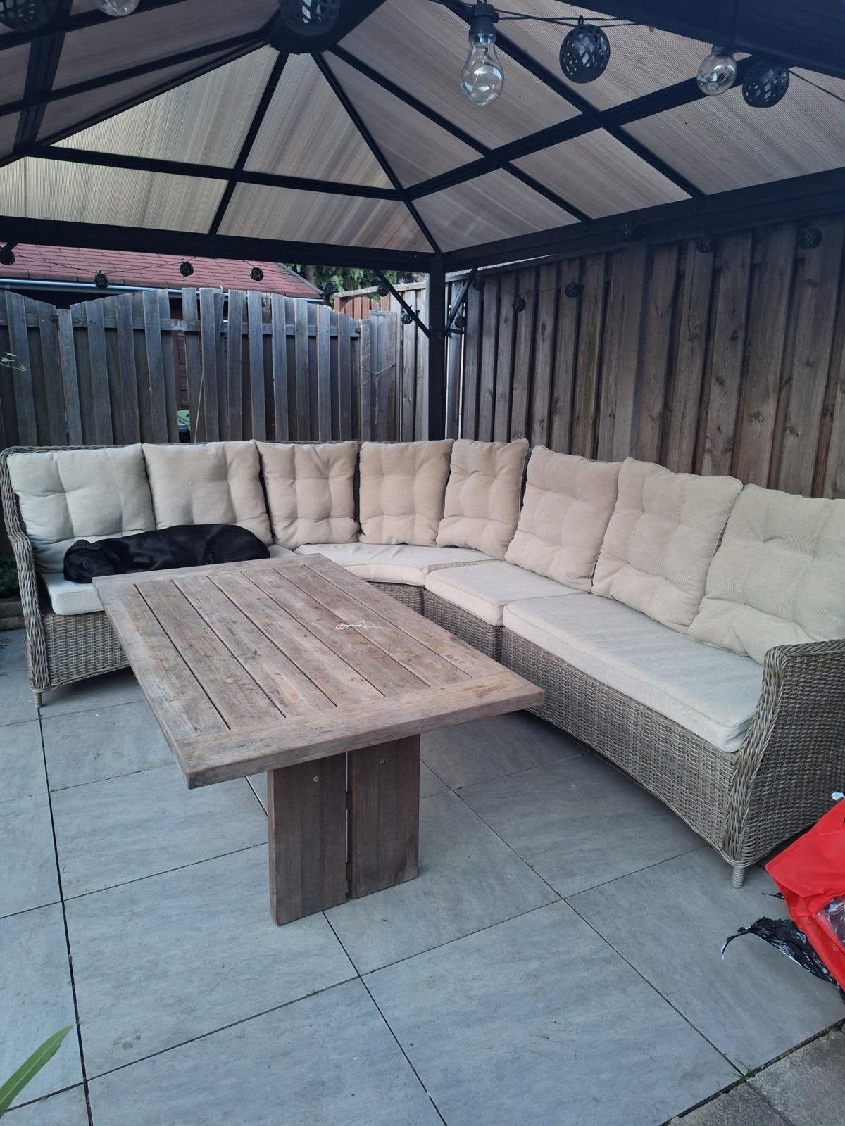 Loungeset 6 tot 8 personen, Ophalen, Zo goed als nieuw, Kunststof