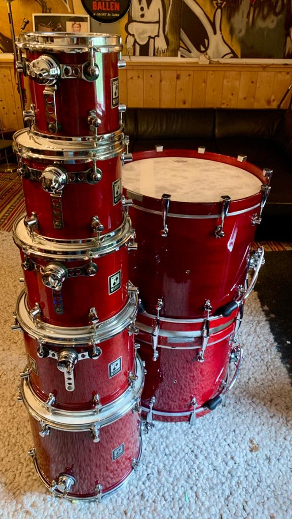 Sonor S-class shell set - cherry red, Ophalen of Verzenden, Gebruikt, Sonor